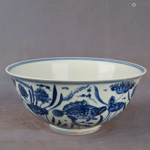 A Chinese Blue and White Painted Porcelain Bowl