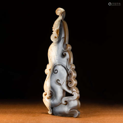 A Chinese Jade Carved Dragon Ornament