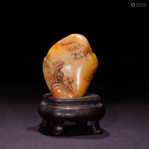 A Chinese Figure Carved Tianhuang Stone Seal