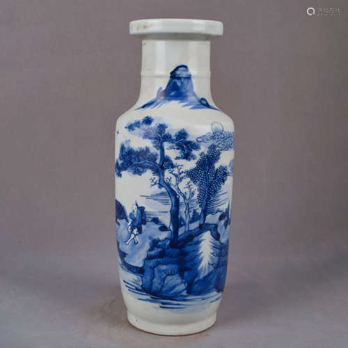 A Chinese Blue and White Painted Porcelain Vase