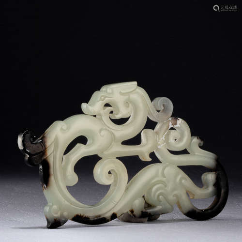 A Chinese Jade Carved Dragon Ornament