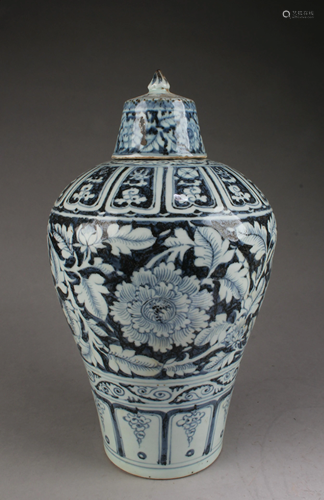 Chinese Blue & White Porcelain Vase