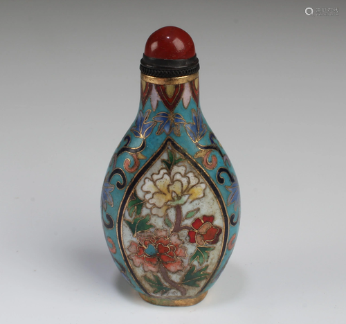 Chinese Cloisonne Snuff Bottle