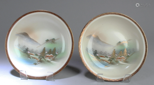A Group of Two Hand Painted Kutani Porcelain Plates