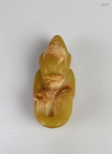 A Carved Yellow Jade Ornament