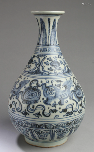 Chinese Blue & White Porcelain Vase