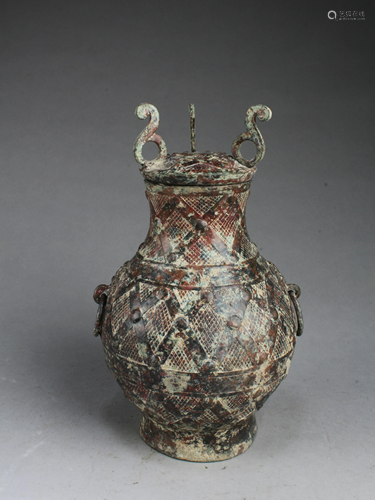 A Bronze Jar with Lid