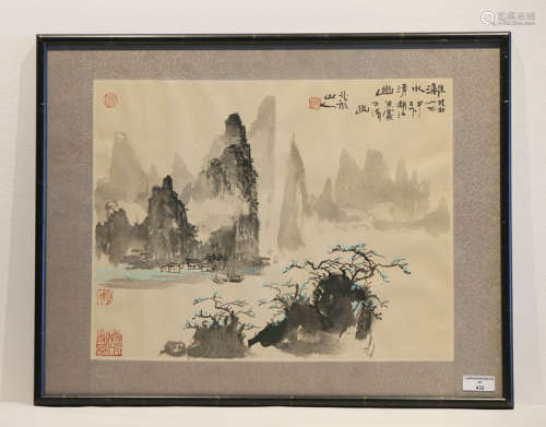 桂林山水画一幅