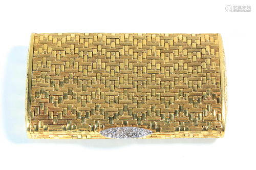 Flexible Basket Weave 18K Gold & Diamond Case