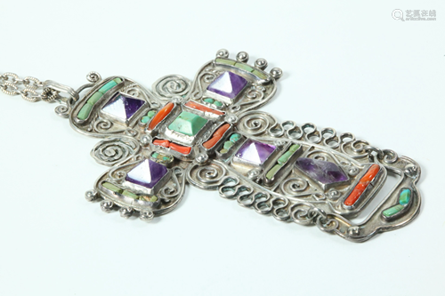 Matilde Poulat Salas Taxco Mexican Sterling Cross