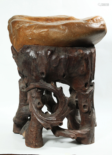 Chinese Scholar's Yellow Wax - Stone Garden Seat