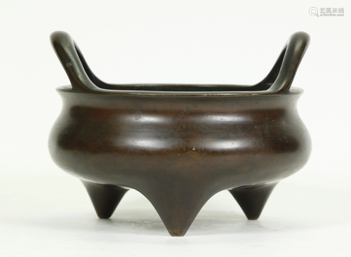 Chinese 19 Century Bronze Incense Burner