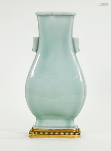 Chinese 18 C Celadon Porcelain Vase French Ormolu