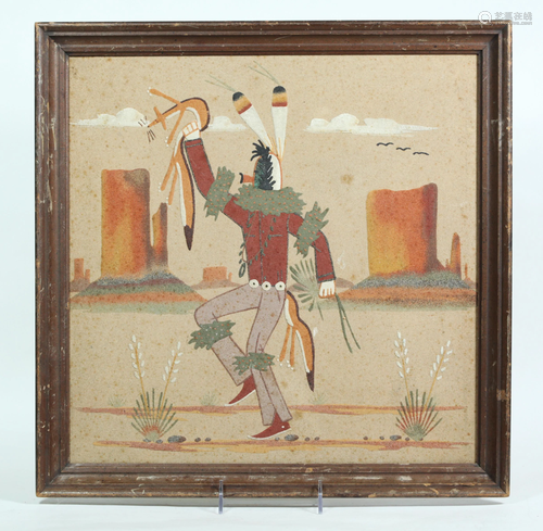 Native American New Mexico Navajo Sand Painting