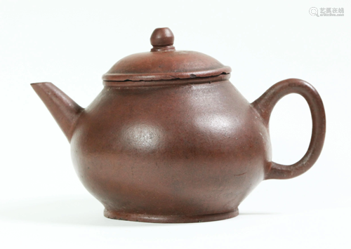 Fine Chinese 19 C Dark Yixing Teapot