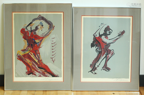 David Alfaro Siqueiros 2 Lithographs Prison Suite