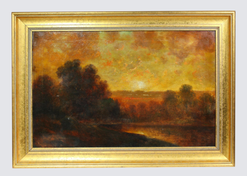 American School ca 1900 Oil Canvas Sunrise /Su…
