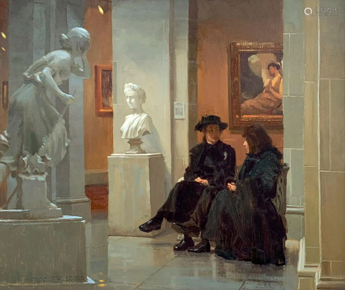 IMPORTANT DAVID TUTWILER MUSEUM SCENE PA…