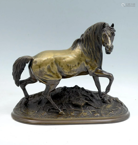 BRONZE STALLION SCULPTURE SIGNED MENE