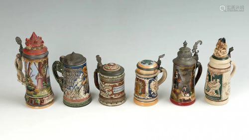 6 PC. GERMAN STEIN COLLECTION TO INCLUDE M…