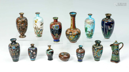 LOT OF CLOISONNE VASES