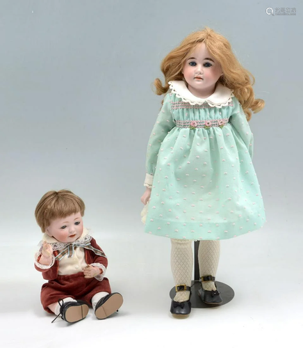 2 PIECE KESTNER BOY DOLL AND BISQUE DOLL