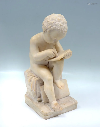 FINELY CARVED FIGURAL MARBLE SCULPTURE YOUNG …