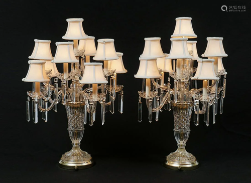 PAIR OF CONTEMPORARY 9- LIGHT CR…