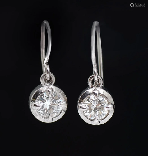 14K VICTORIAN REVIVAL DIAMOND EAR WIRES