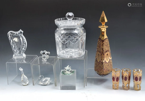 10 PC. MOSER, WATERFORD, & SWAROVSKI …