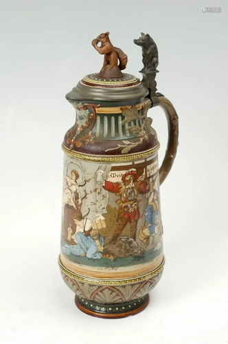 GERMAN FIGURAL METTLACH STEIN #2205