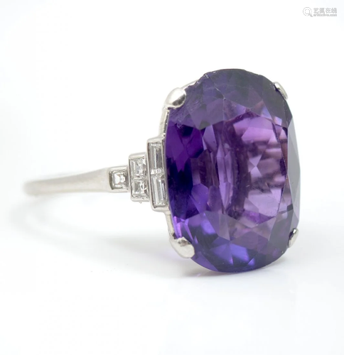 10 CT. OVAL AMETHYST RING BY MARCUS & CO.