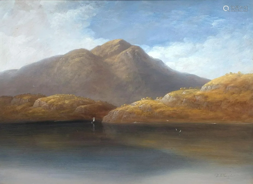 HIGHLAND LOCH PAINTING SIGNED D. MCKE…