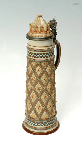 TALL METTLACH STEIN #1780