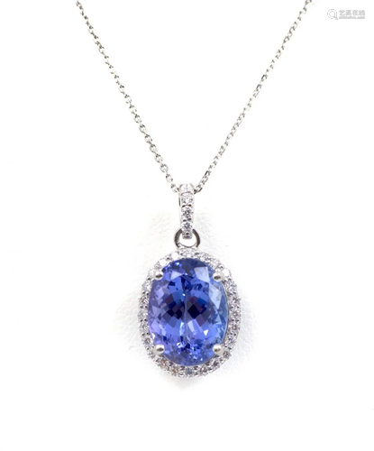 ELEGANT 14K TANZANITE & DIAMOND NE…