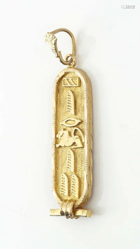 22K MID-CENTURY EGYPTIAN CARTOUCHE