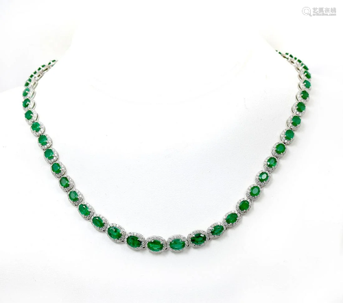 18K 20.01 CTW EMERALD & 5.73 CTW DIAM…