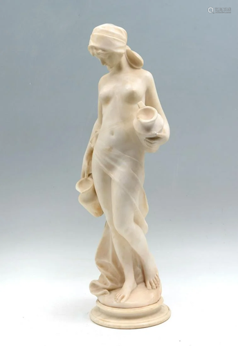 MARBLE NUDE SLAVE GIRL CARRYING WATER VESSELS