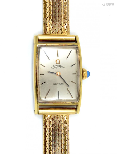 LADIES 18K OMEGA AUTOMATIC DE VILLE WATCH