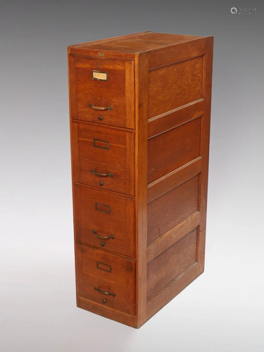 WEIS OAK FOUR DRAWER FILE CABINET