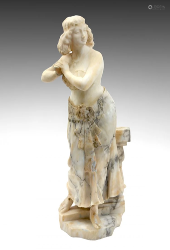 E. VILLANIS HAREM DANCER MARBLE SCULPTURE