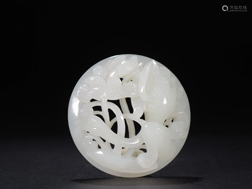 HETIAN WHITE JADE YI'LU'LIAN'KE YUBI