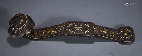 GILT SILVER RUYI ORNAMENT