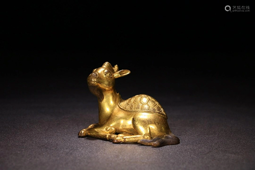 GILT BRONZE SHEEP ORNAMENT