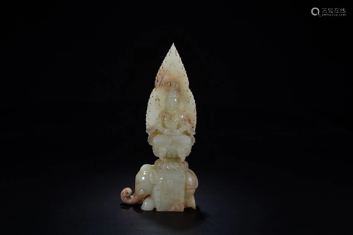 HETIAN JADE SAMANTABHADRA SITTING O…