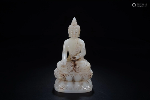 ANCIENT JADE AMITABHA SITTING ORNAMENT