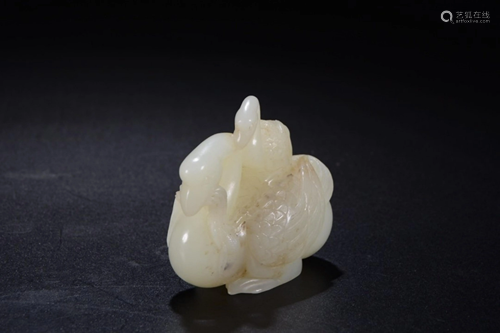 HETIAN JADE GOOSE ORNAMENT