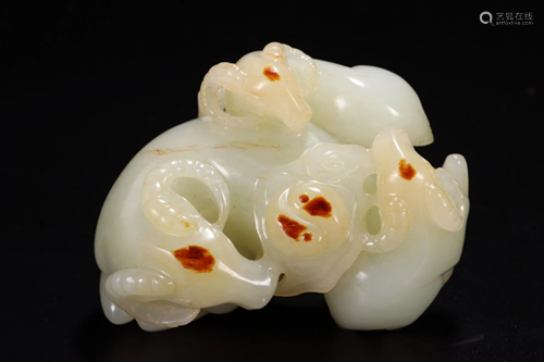 HETIAN JADE SAN'YANG'KAI'TAI HAND PIECE