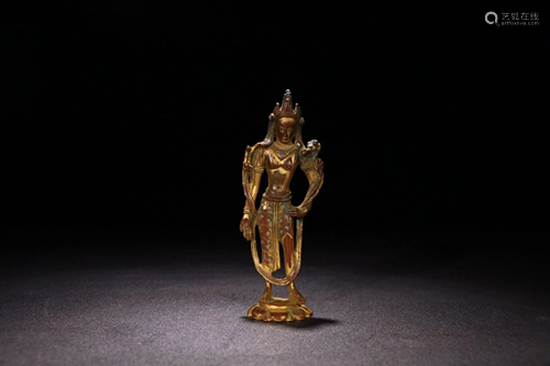 GILT BRONZE BUDDHA ORNAMENT