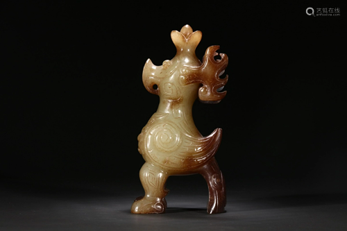 HETIAN JADE BIRD ZUN ORNAMENT